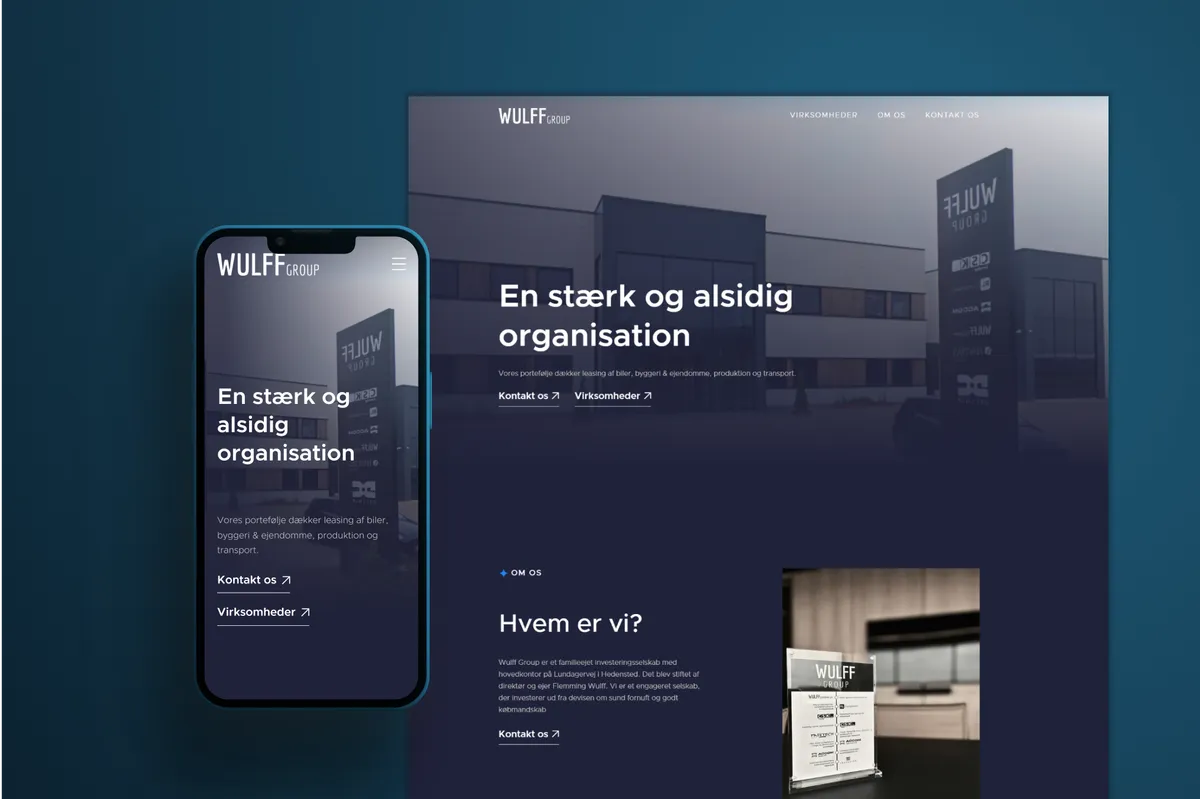Wulff Group website screenshot on mobile and desktop